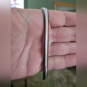 Classic Silver Snake Chain Bracelet for Men